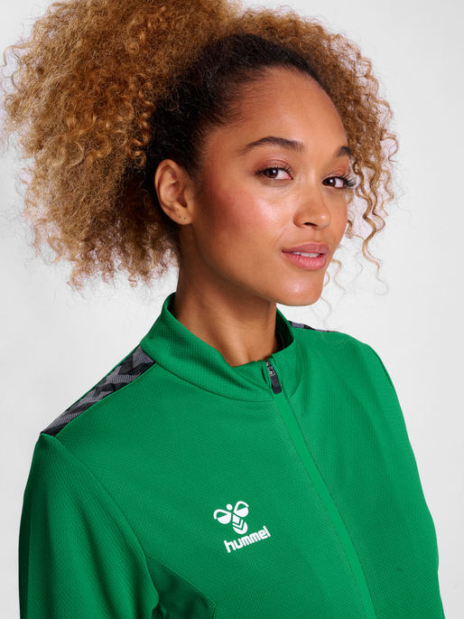 hmlAUTHENTIC PL ZIP JACKET WOMAN, JELLY BEAN, model