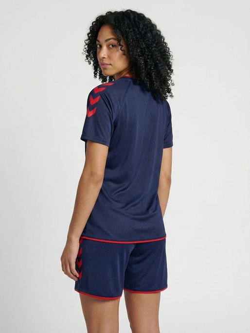 hmlCORE 2.0 JERSEY S/S WOMAN, MARINE/TRUE RED, model