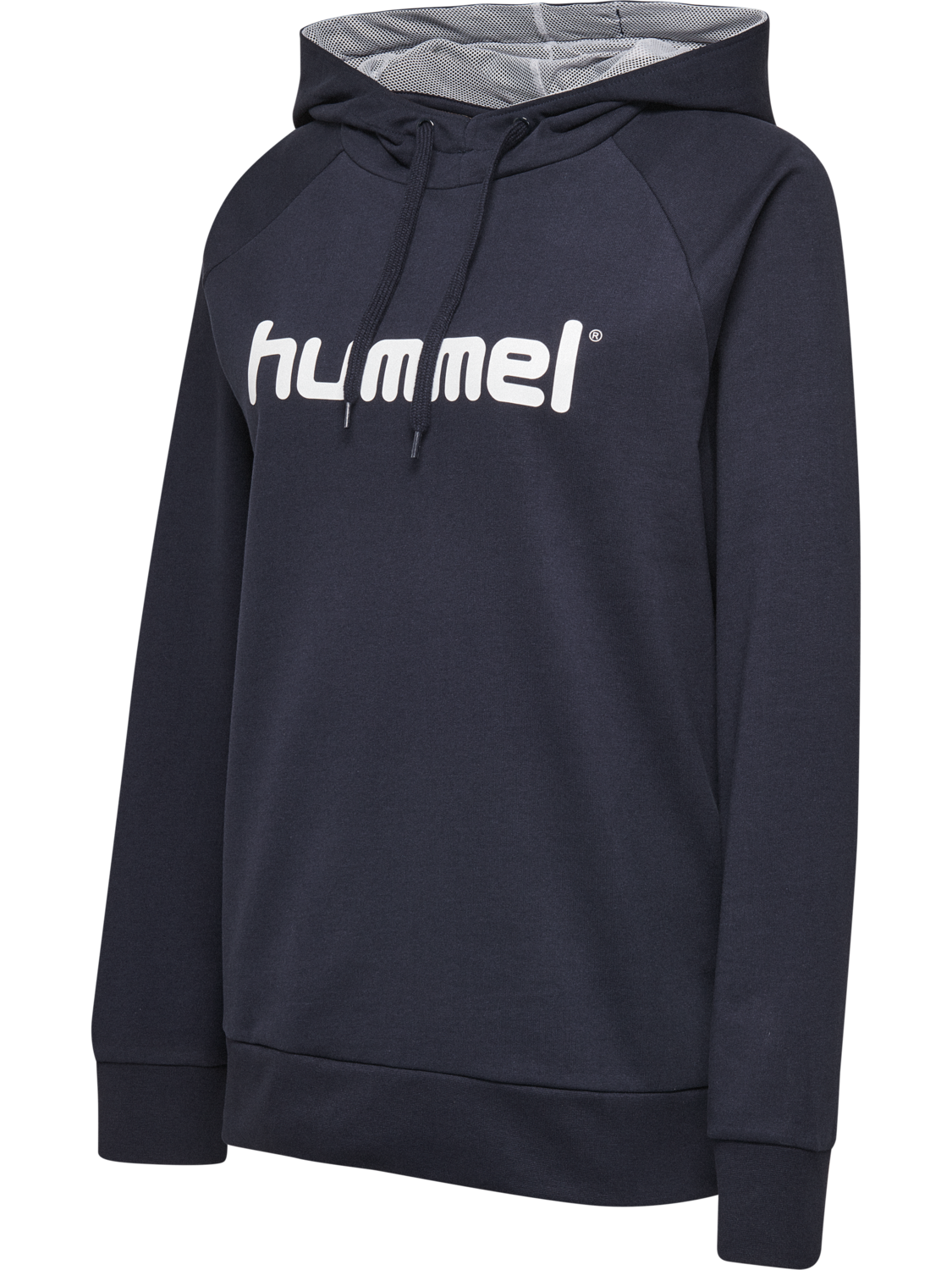 HMLGO COTTON LOGO HOODIE WOMAN, MARINE, packshot