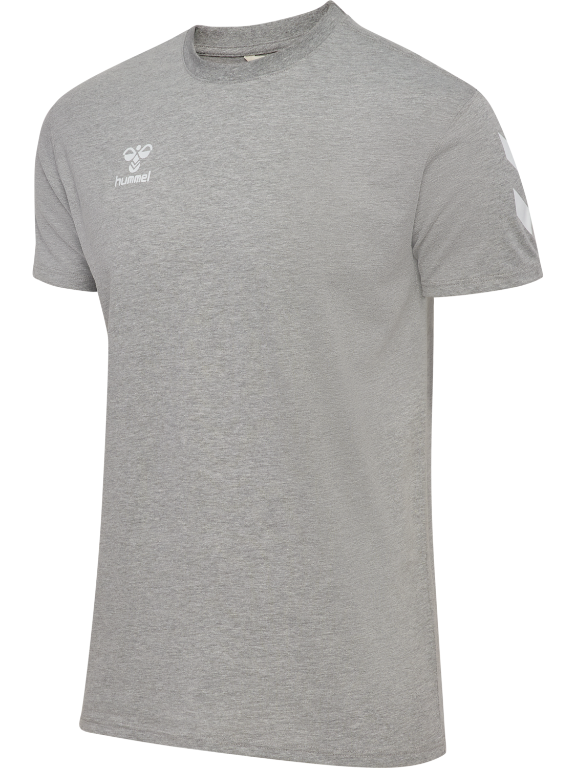 hmlGO 2.0 CHEVRON T-SHIRT S/S, GREY MELANGE, packshot