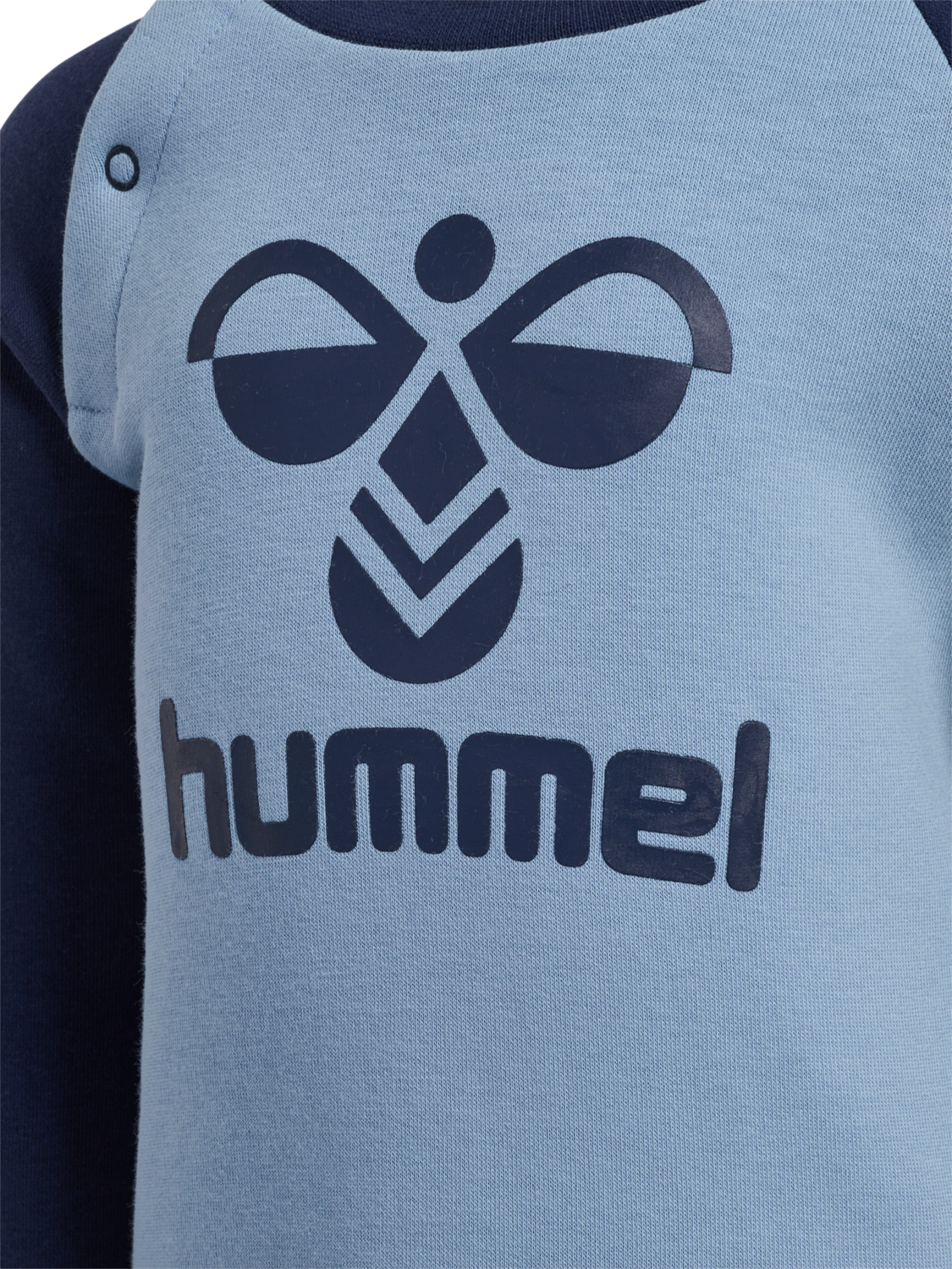 hmlHUMMING CREWSUIT, BLACK IRIS/FADED DENIM, packshot