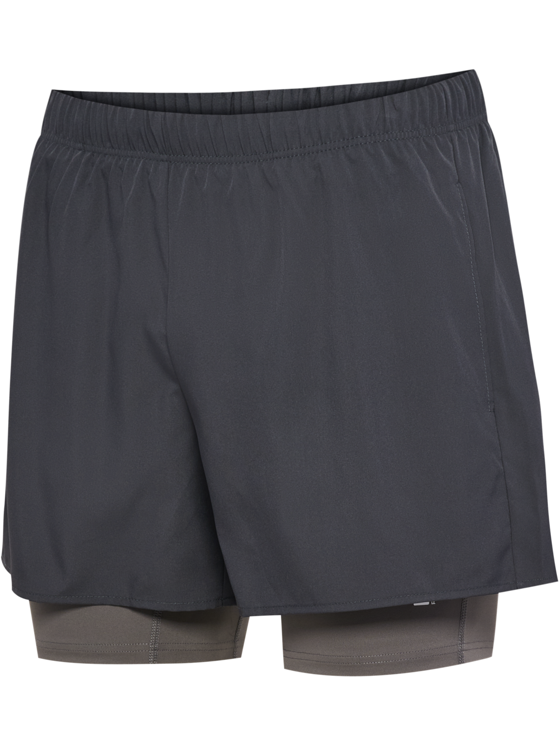 hmlHIIT INTENSITY 2 IN 1 SHORTS, EBONY, packshot