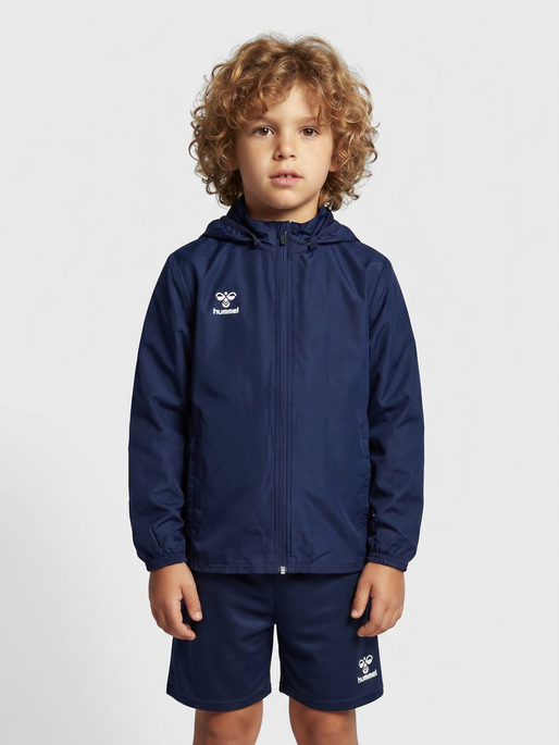 hmlESSENTIAL AW JACKET KIDS, MARINE, model
