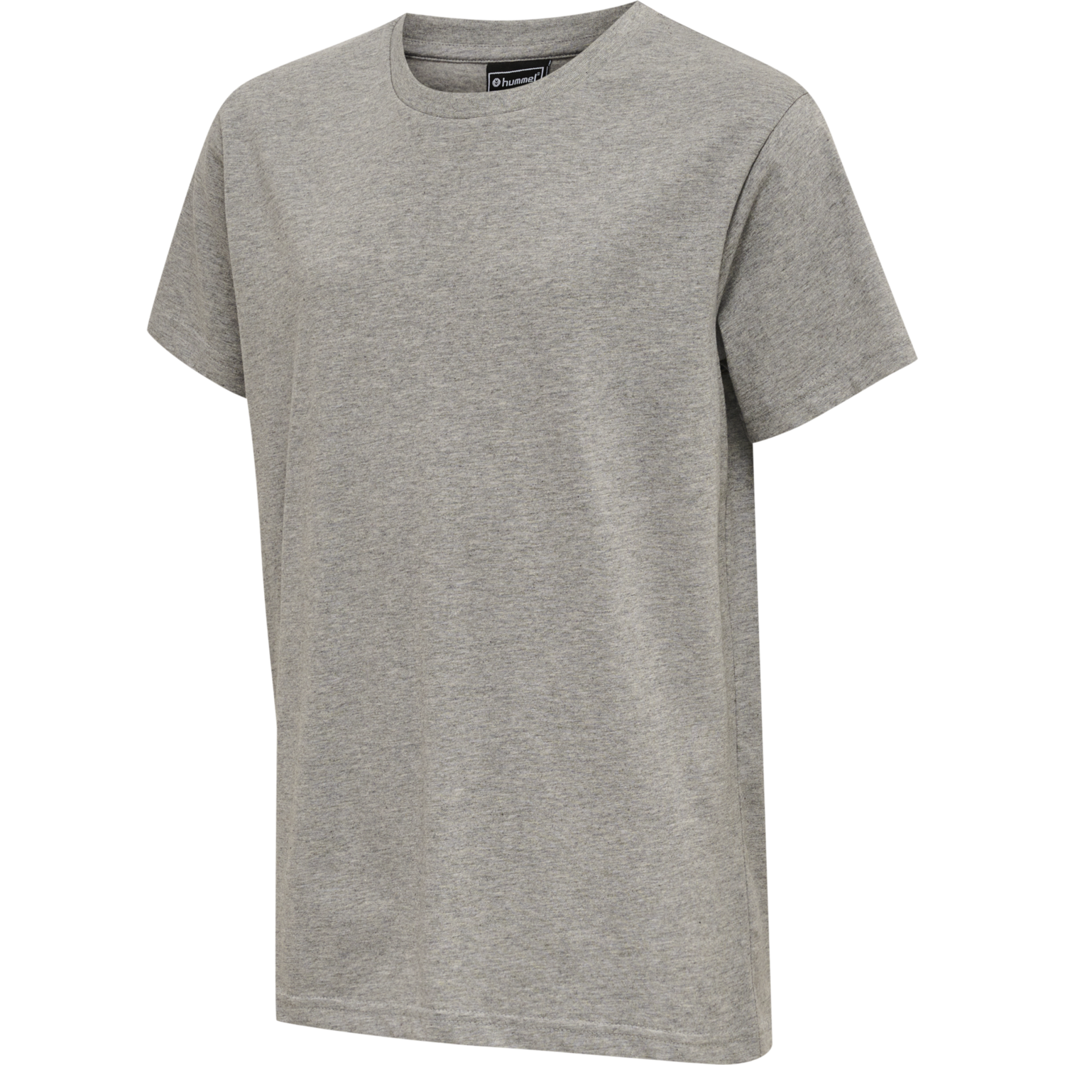 hmlRED BASIC T-SHIRT S/S KIDS, GREY MELANGE, packshot