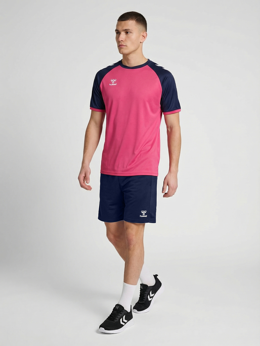 hmlMATCH LEAGUE JERSEY S/S, RASPBERRY SORBET/MARINE, model