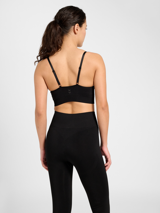 hmlFLOW PADDED BRA, BLACK, model