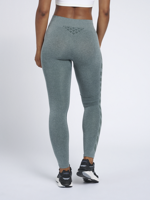 hmlCI SEAMLESS MID WAIST TIGHTS, DARKEST SPRUCE MELANGE, model