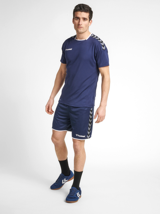 hmlAUTHENTIC POLY JERSEY S/S, MARINE, model