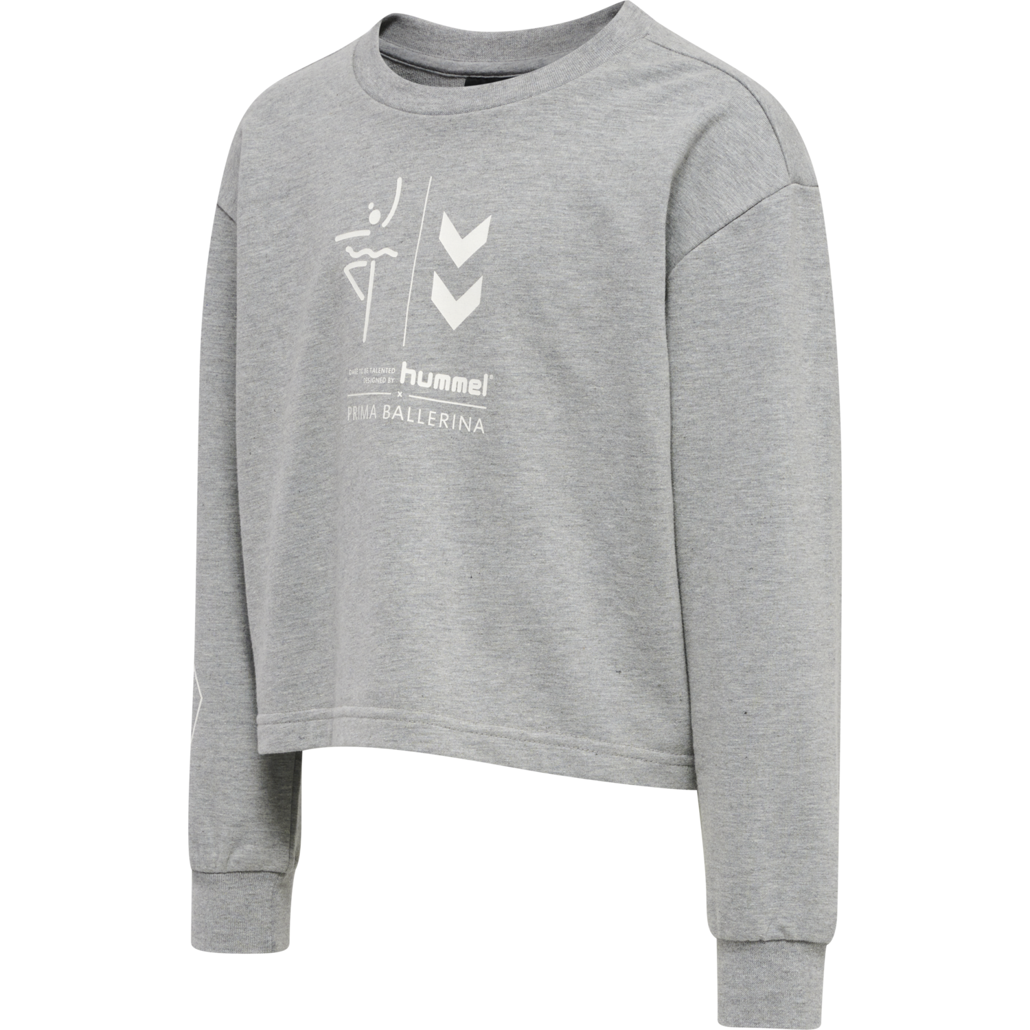 hmlPRIMA BEE SWEATSHIRT, GREY MELANGE, packshot