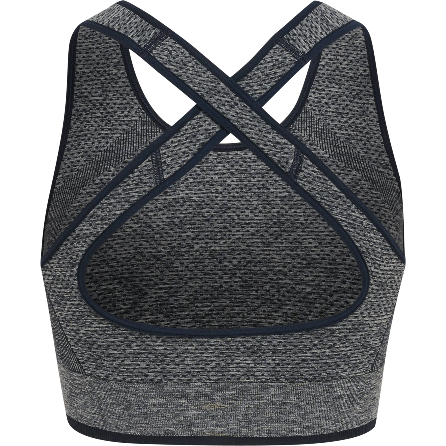 hmlMT UNA SEAMLESS SPORTS TOP, BLUE NIGHTS MELANGE, packshot