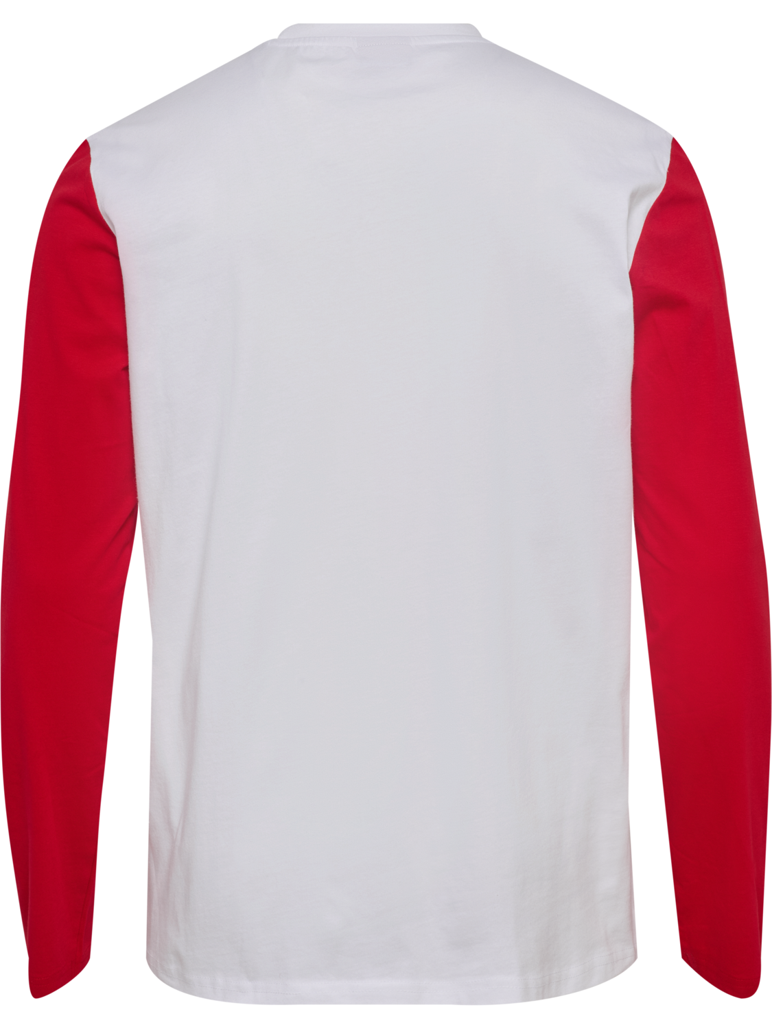 DBU 26 FAN RED-WHITE TEE LS, WHITE/TANGO RED, packshot
