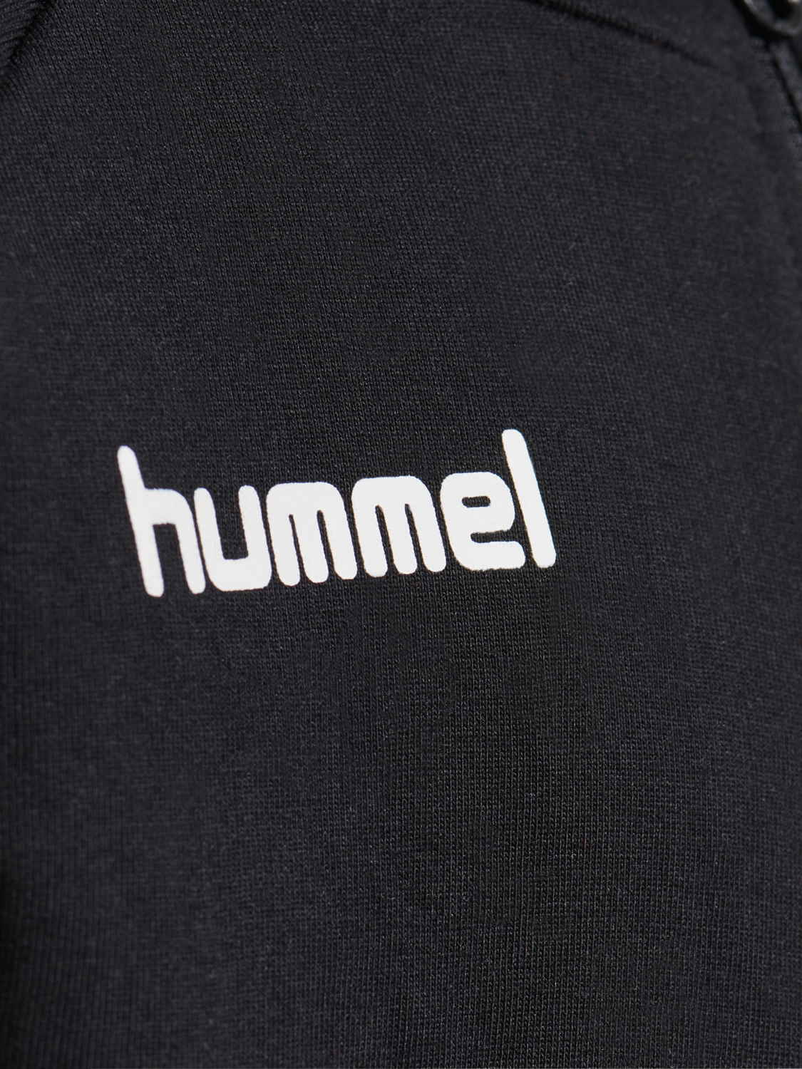 HMLGO KIDS COTTON ZIP HOODIE, BLACK, packshot