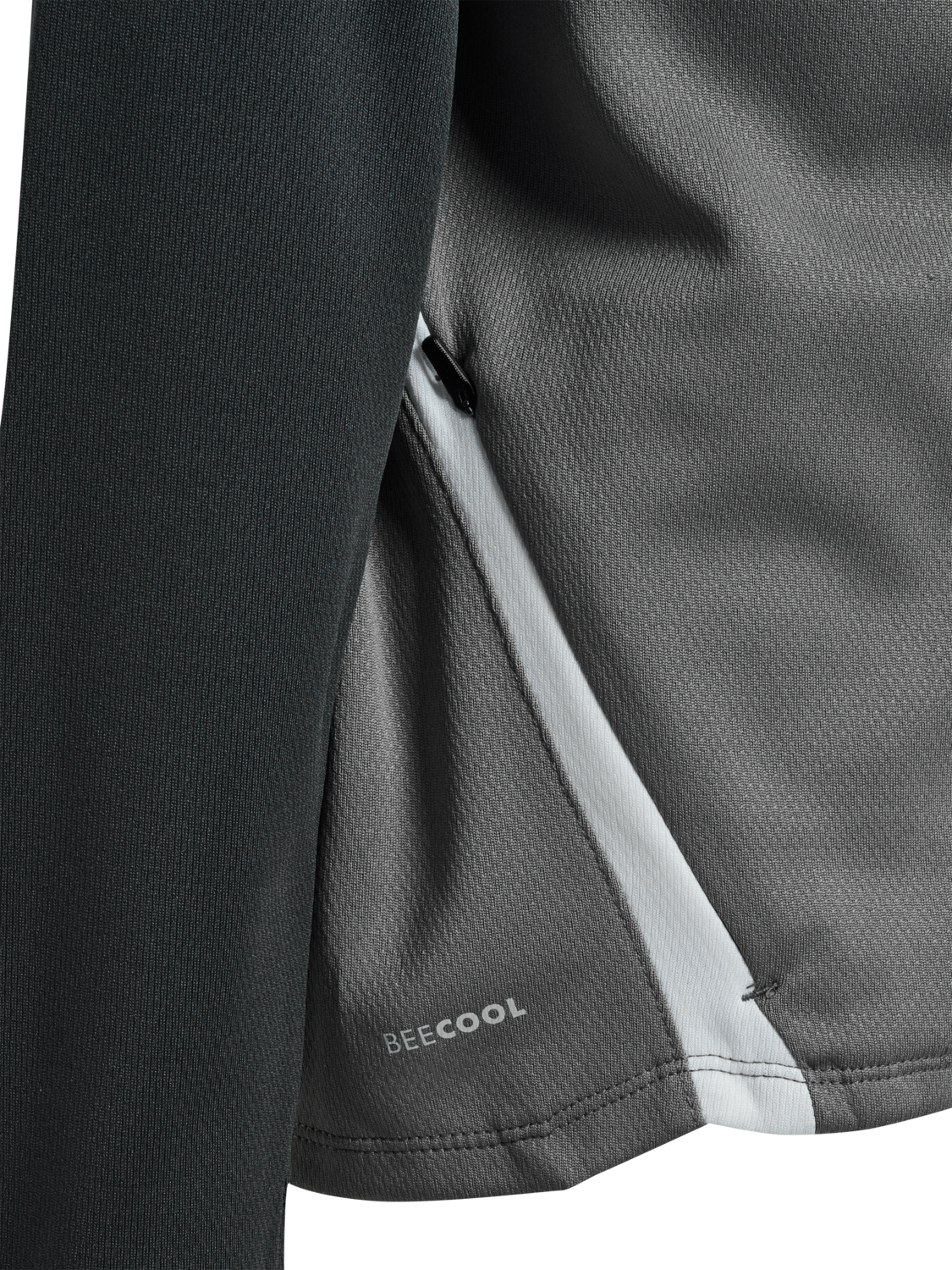 hmlLEAD 2.0 ZIP HOODIE KIDS, STEEL GRAY/ASPHALT, packshot