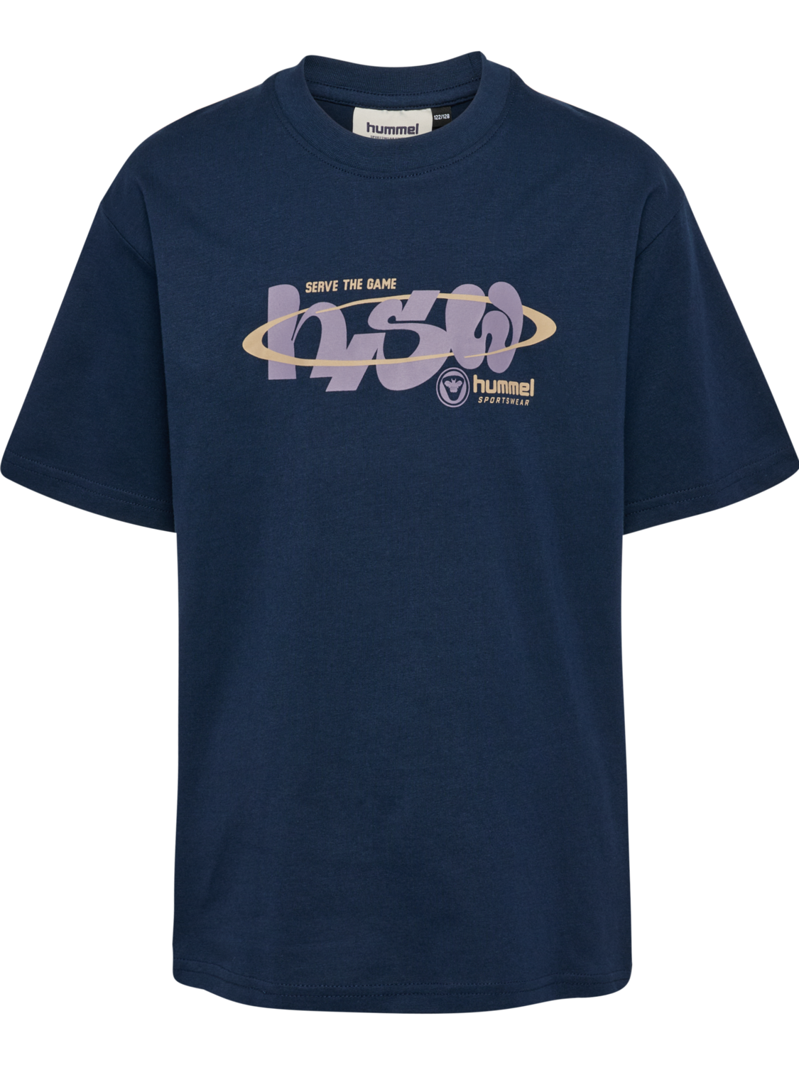 hmlJR LOOSE T-SHIRT S/S HS GRAPHIC, DRESS BLUES, packshot