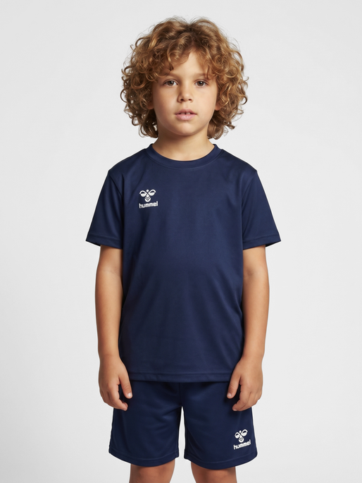 hmlESSENTIAL JERSEY S/S KIDS, MARINE, model
