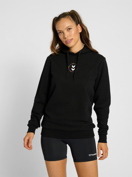 hmlEVERYTHING NOTHING HOODIE, BLACK, model