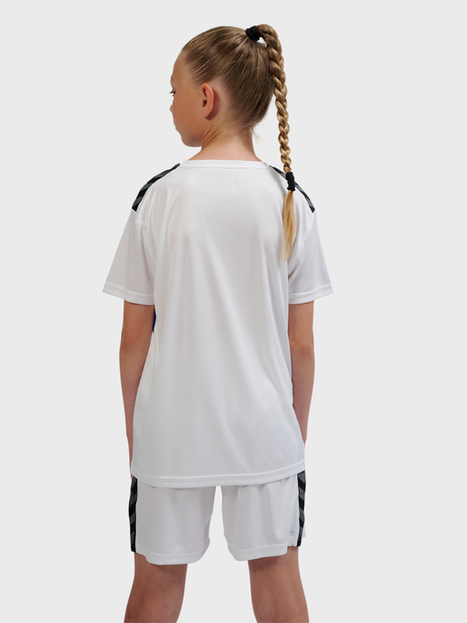 hmlAUTHENTIC PL JERSEY S/S KIDS, WHITE/TRUE BLUE, model