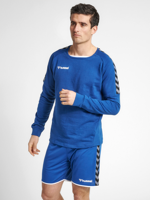 hmlAUTHENTIC TRAINING SWEAT, TRUE BLUE, model
