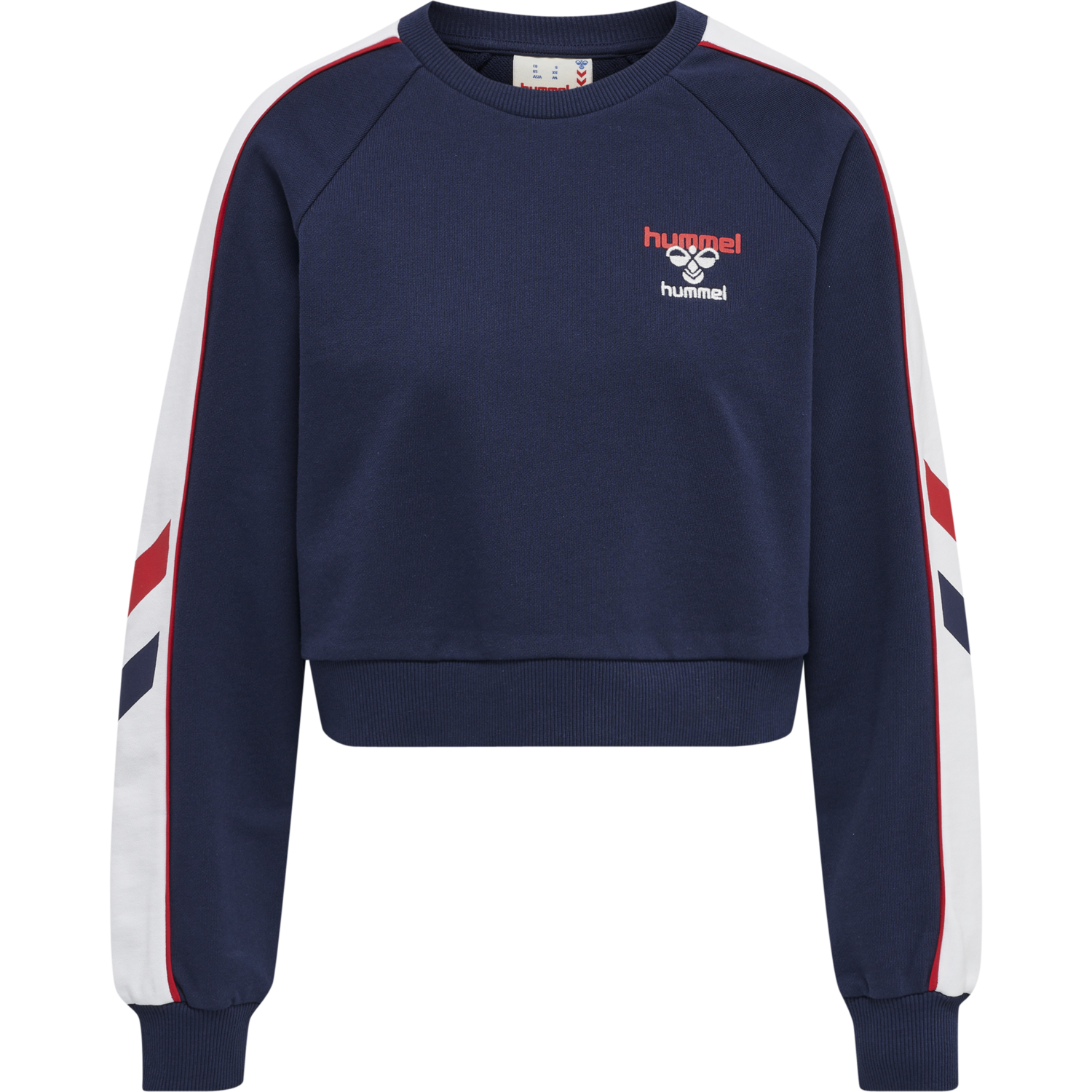 hmlIC DURBAN WOMAN CROP SWEATSHIRT, PEACOAT, packshot