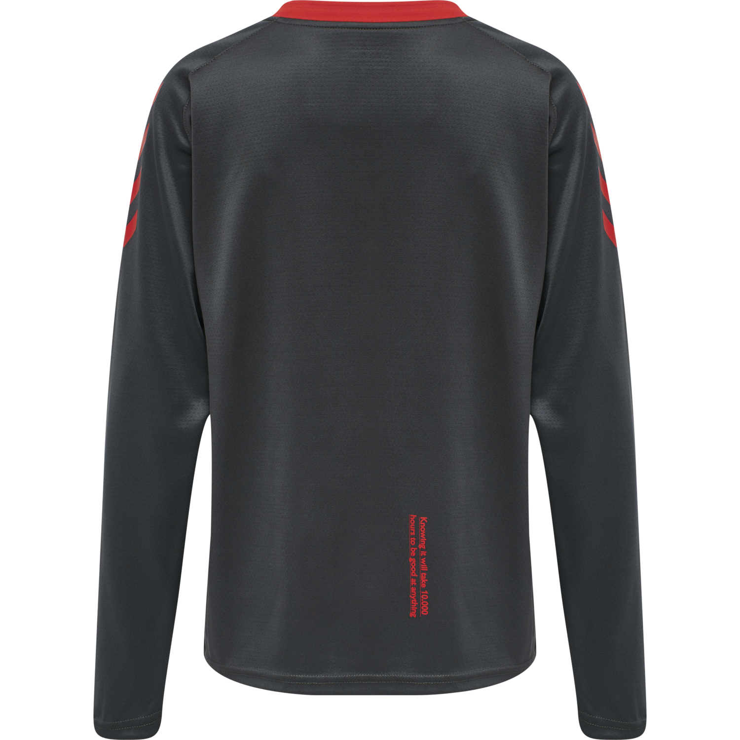 hmlACTION POLY HALF ZIP SWEAT WOMAN, EBONY/FLAME SCARLET, packshot