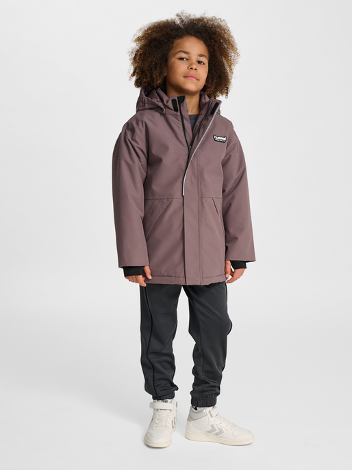 hmlJR SNOW JACKET WP 10K, PEPPERCORN, model