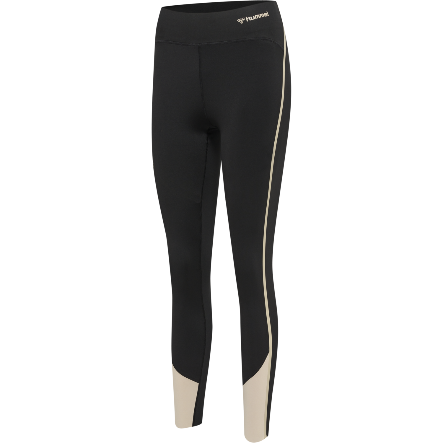 hmlMT RIGA HIGH WAIST TIGHTS, BLACK/CHATEAU GREY, packshot