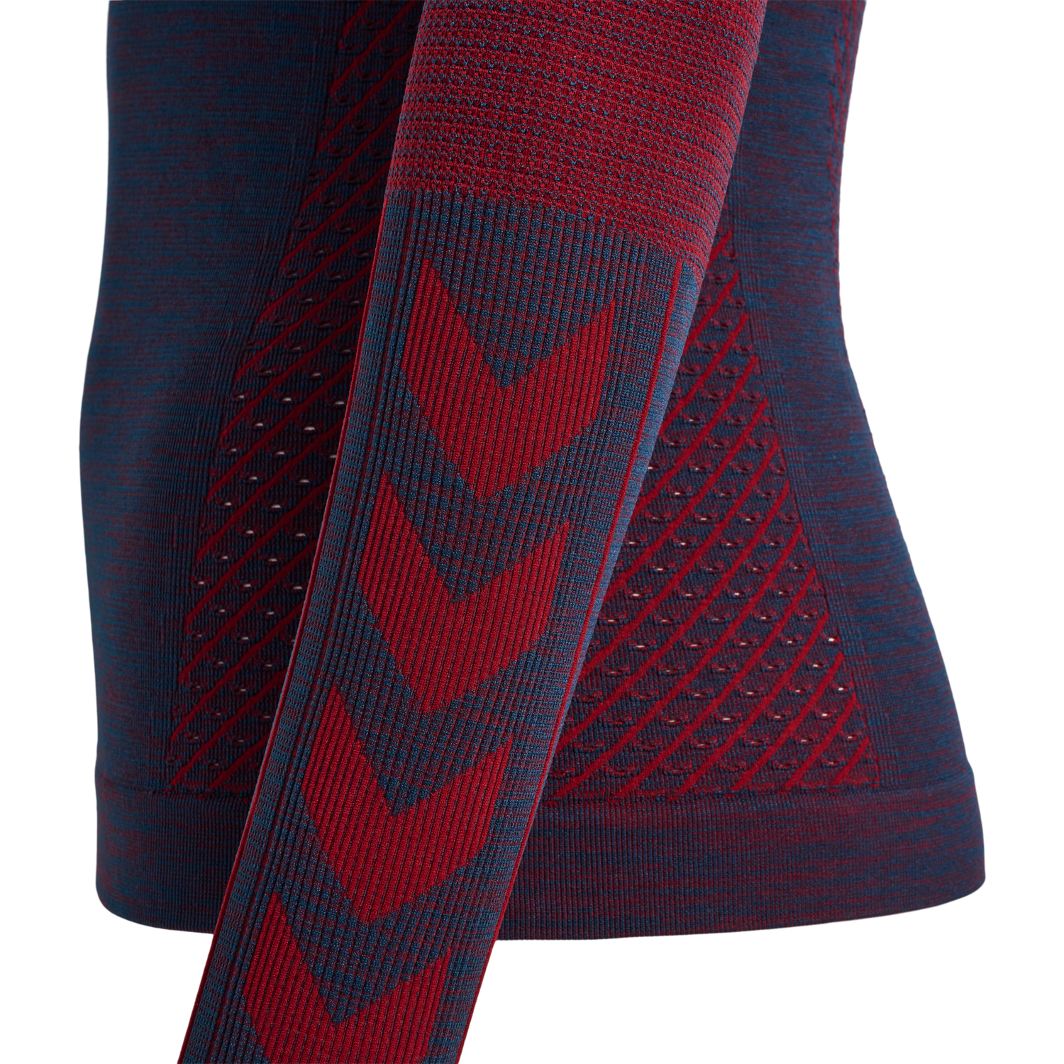 hmlMT ALY SEAMLESS T-SHIRT L/S, INSIGNIA BLUE/CABERNET MELANGE, packshot