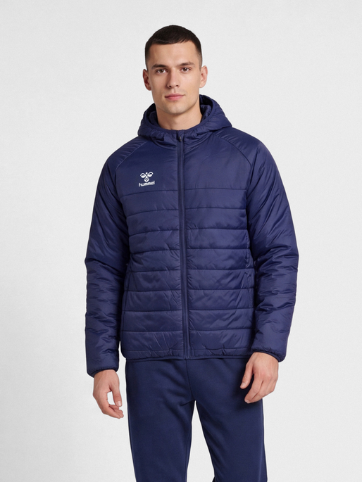 hmlGO QUILTED HOOD JACKET, MARINE, model