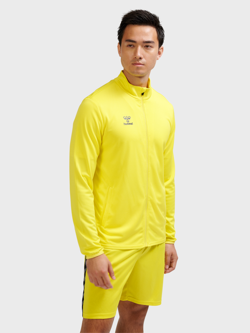 hmlESSENTIAL TRACK JACKET, BLAZING YELLOW, model