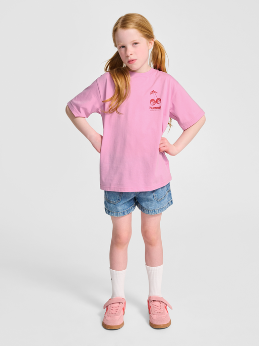 hmlJR LOOSE T-SHIRT S/S STADIUM, PASTEL LAVENDER, model