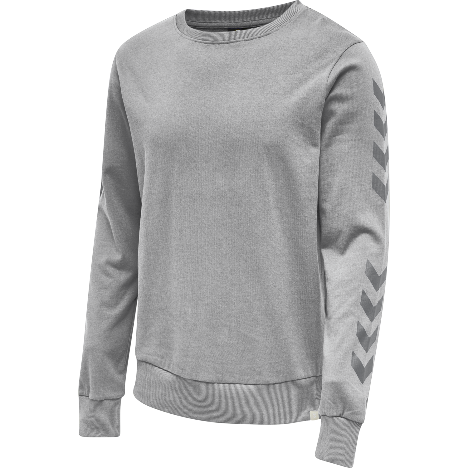 hmlLEGACY CHEVRON SWEATSHIRT, GREY MELANGE, packshot