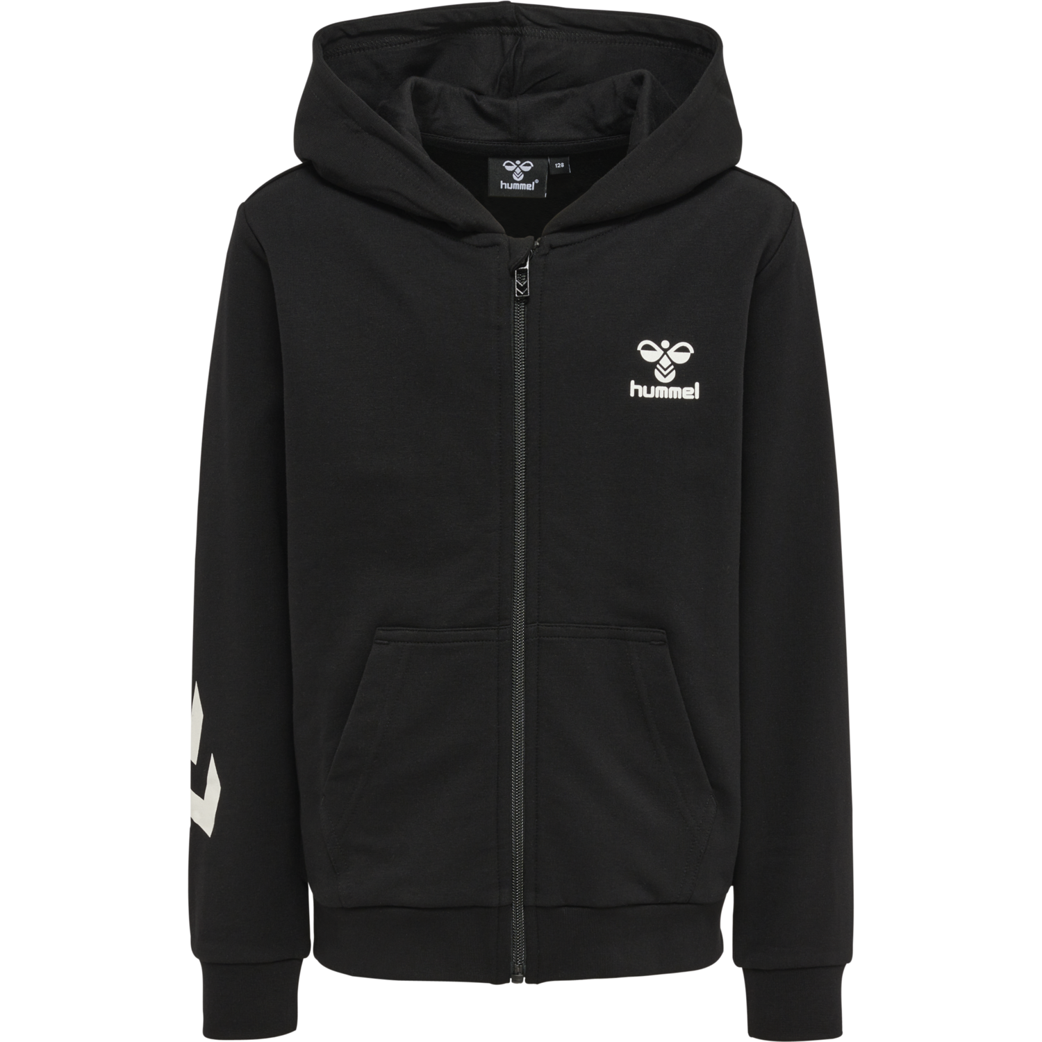 hmlTRECE ZIP HOODIE, BLACK, packshot