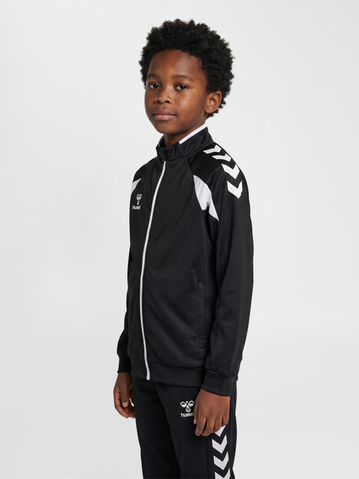 hmlCORE 2.0 TRACK ZIP JACKET KIDS, BLACK/WHITE, model