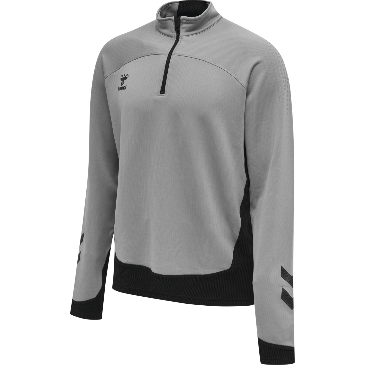 hmlLEAD HALF ZIP KIDS , GREY MELANGE, packshot