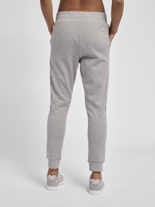 hmlLEGACY WOMAN TAPERED PANTS, GREY MELANGE, model