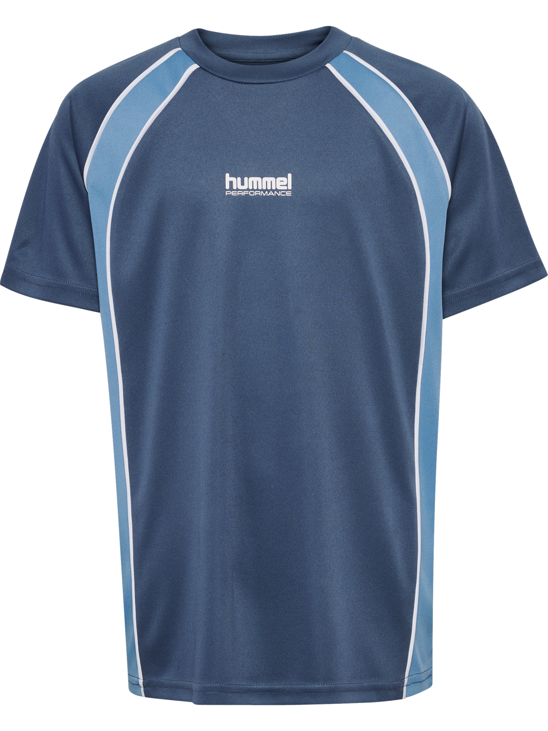 hmlJR GOAL PIPING T-SHIRT S/S, BERING SEA, packshot