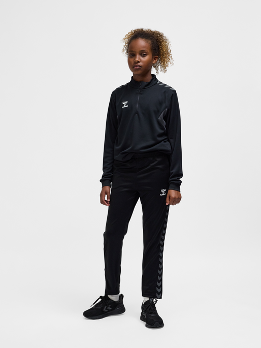 hmlAUTHENTIC PL PANTS KIDS, BLACK, model