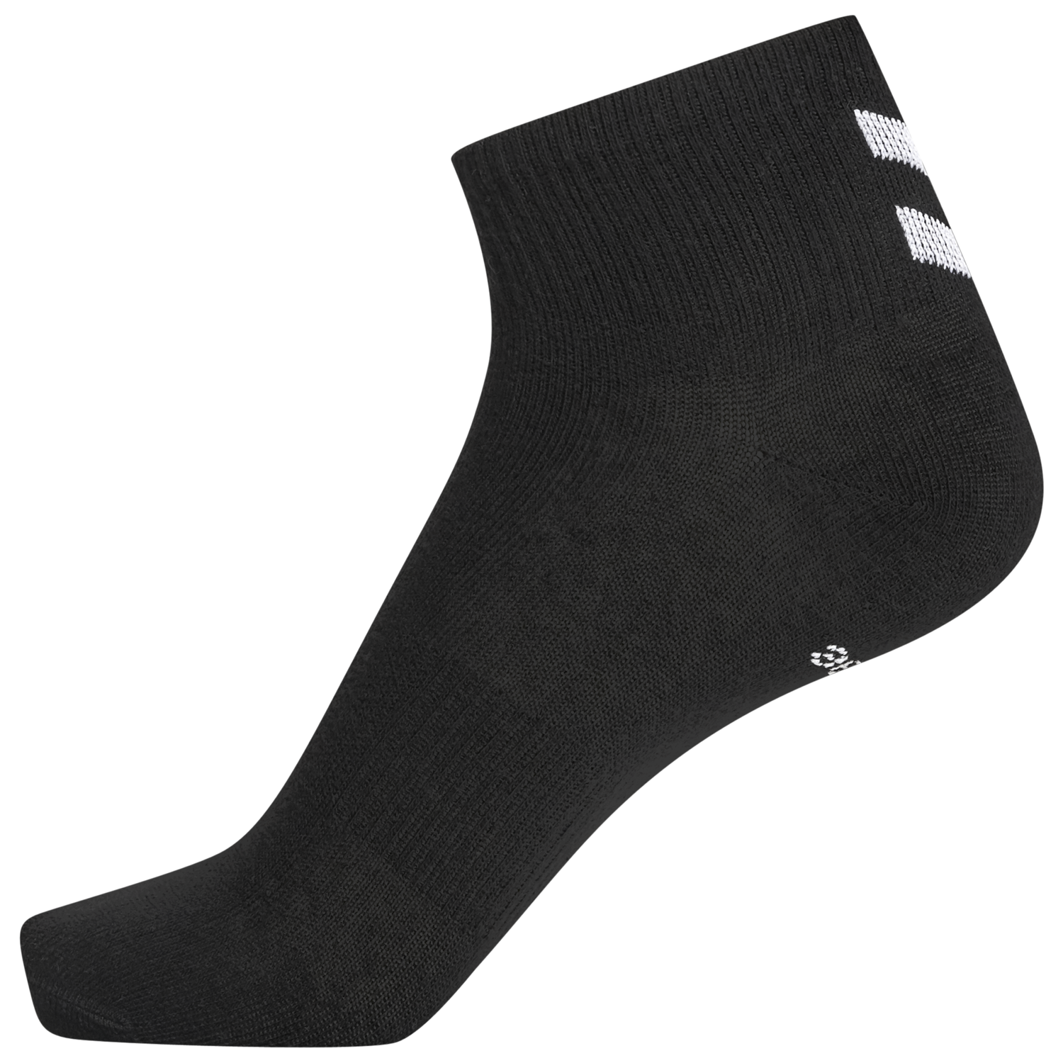 hmlCHEVRON 6-PACK  MID CUT SOCKS, BLACK/BLACK, packshot