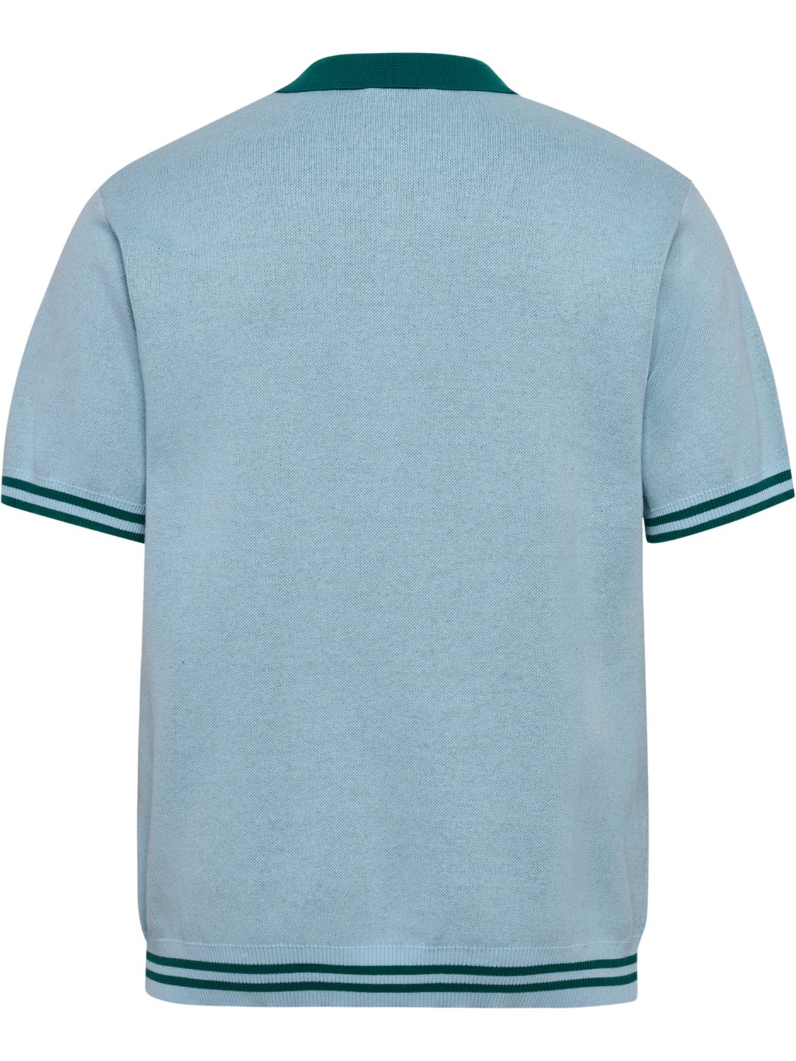 Knit Half-Zip Polo Shirt, LIGHT BLUE, packshot