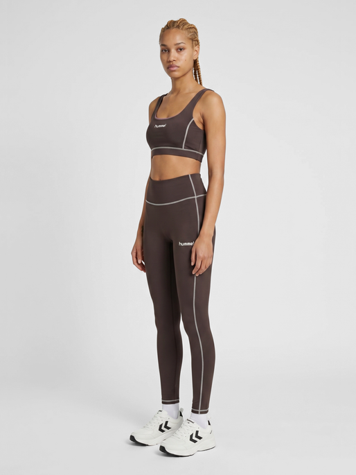 hmlPULSE RETRO HIGH WAIST TIGHTS, SHALE, model
