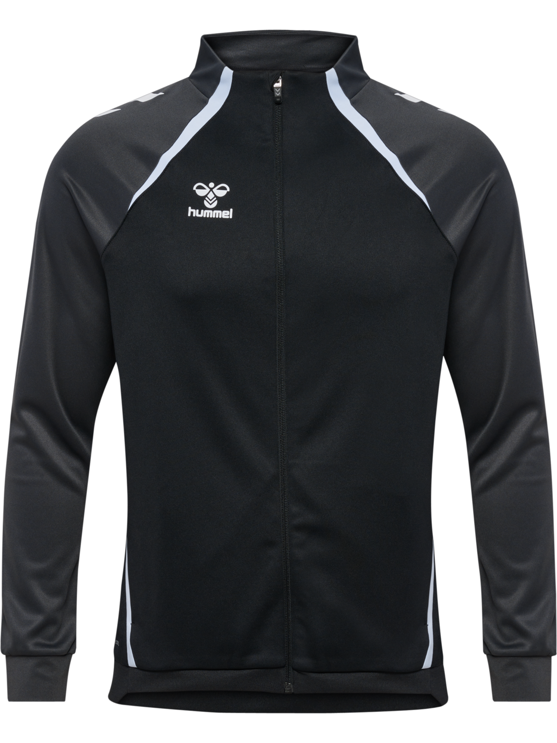 hmlLEAD 2.0 TRACK ZIP JACKET, BLACK/ASPHALT, packshot