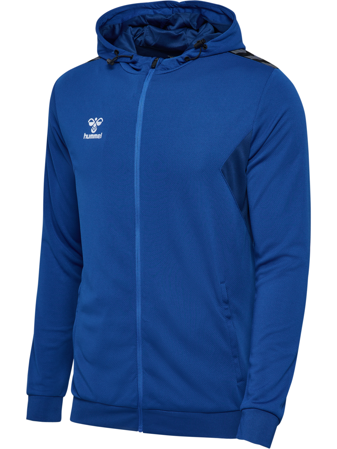 hmlAUTHENTIC PL ZIP HOODIE, TRUE BLUE, packshot