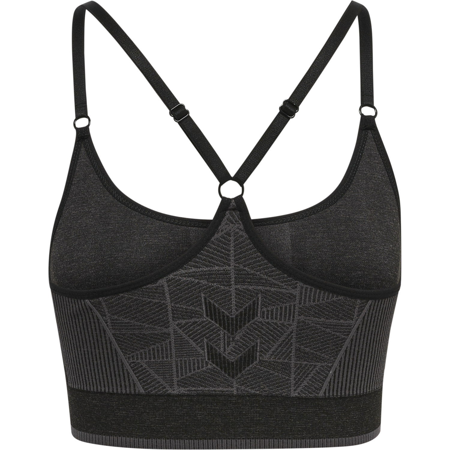 hmlMT ENERGY SEAMLESS SPORTS TOP, BLACK/ASPHALT MELANGE, packshot