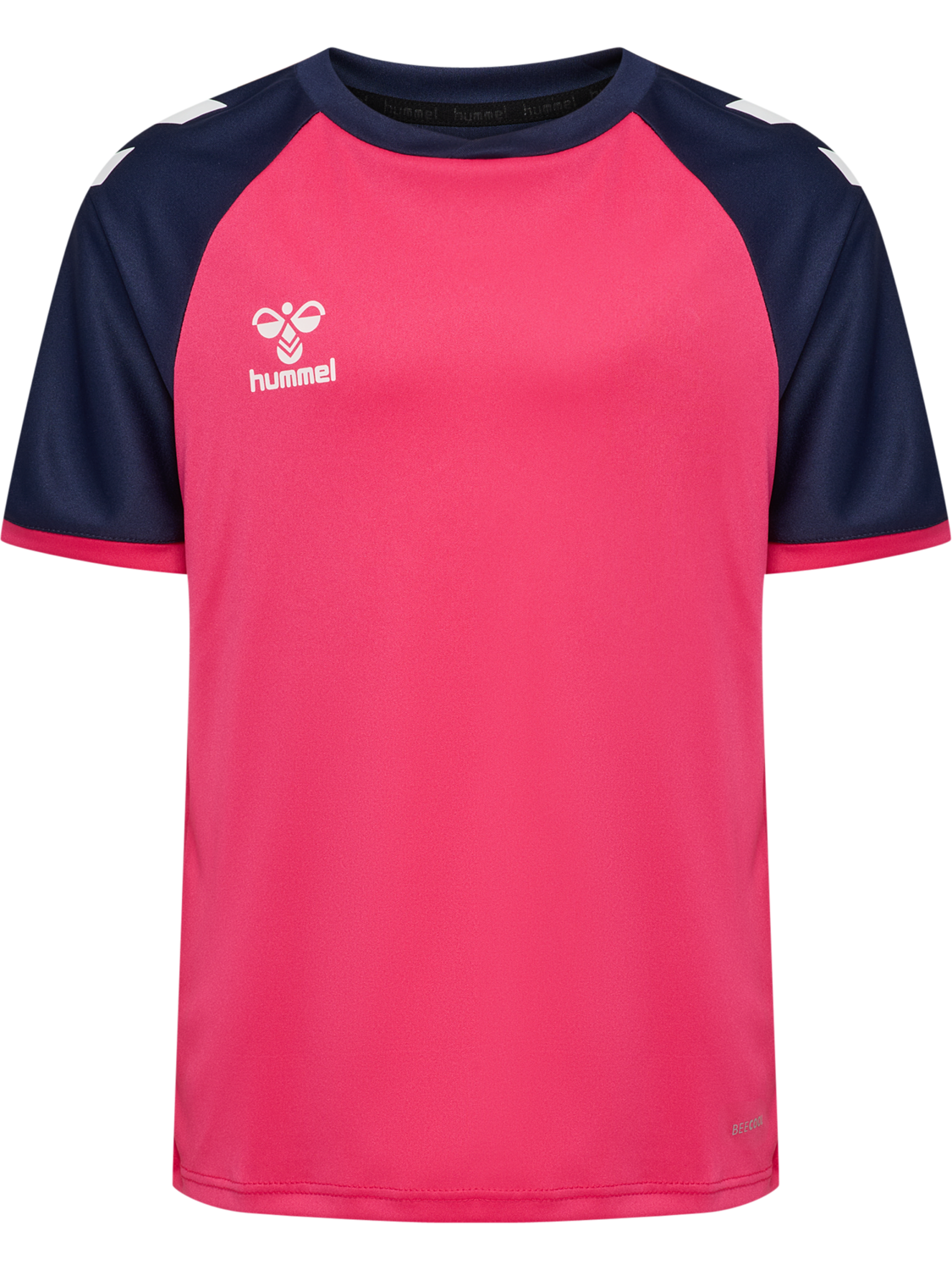 hmlMATCH LEAGUE JERSEY S/S KIDS, RASPBERRY SORBET/MARINE, packshot