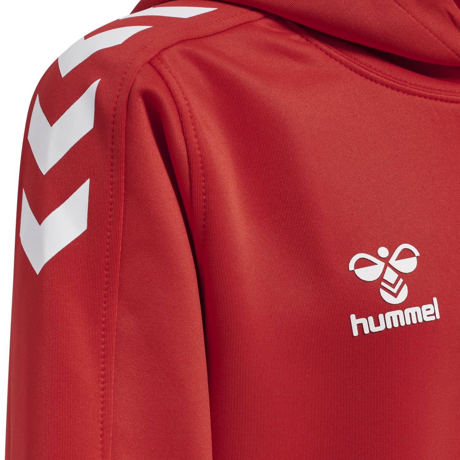 hmlCORE XK POLY KIDS SWEAT HOODIE, TRUE RED, packshot