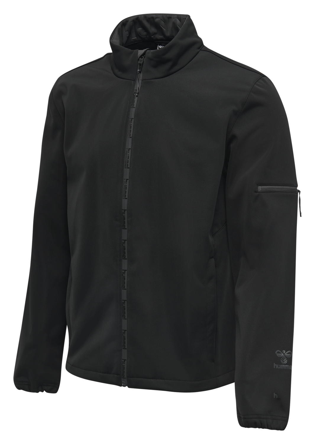 hmlNORTH SOFTSHELL JACKET, BLACK/ASPHALT, packshot