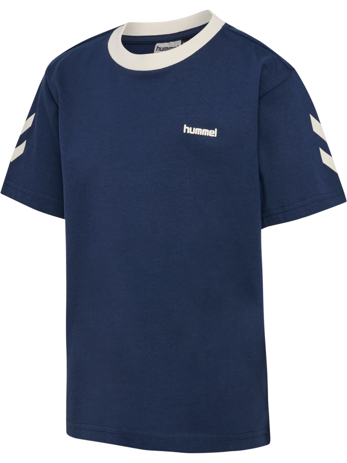 hmlJR LOOSE CHEVRON T-SHIRT SS, DRESS BLUES, packshot