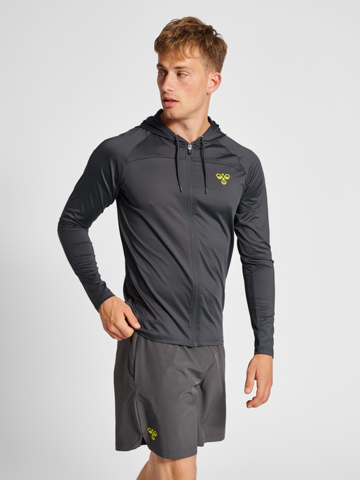 hmlGG12 TRAINING HOODIE, FORGED IRON, model