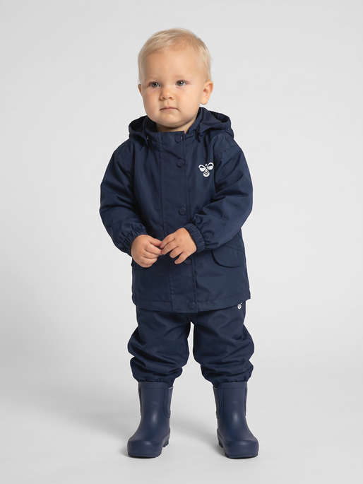 hmlREVA RAINSUIT MINI, BLACK IRIS, model