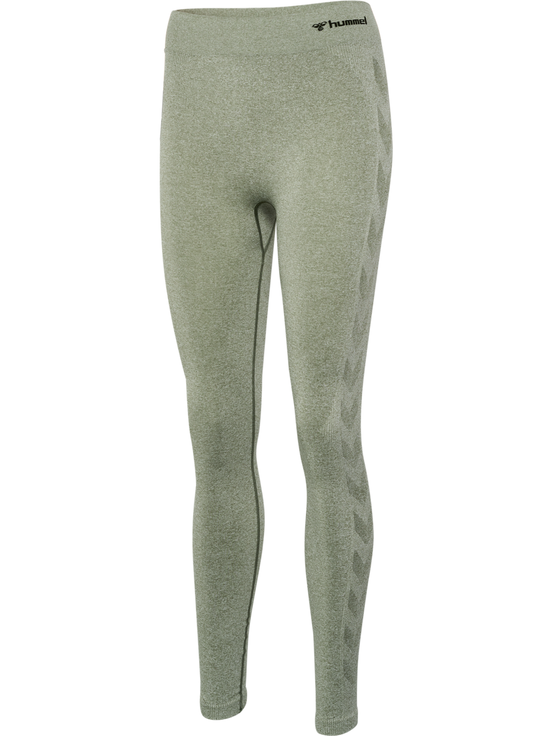 hmlCI SEAMLESS MID WAIST TIGHTS, SEAGRASS MELANGE, packshot